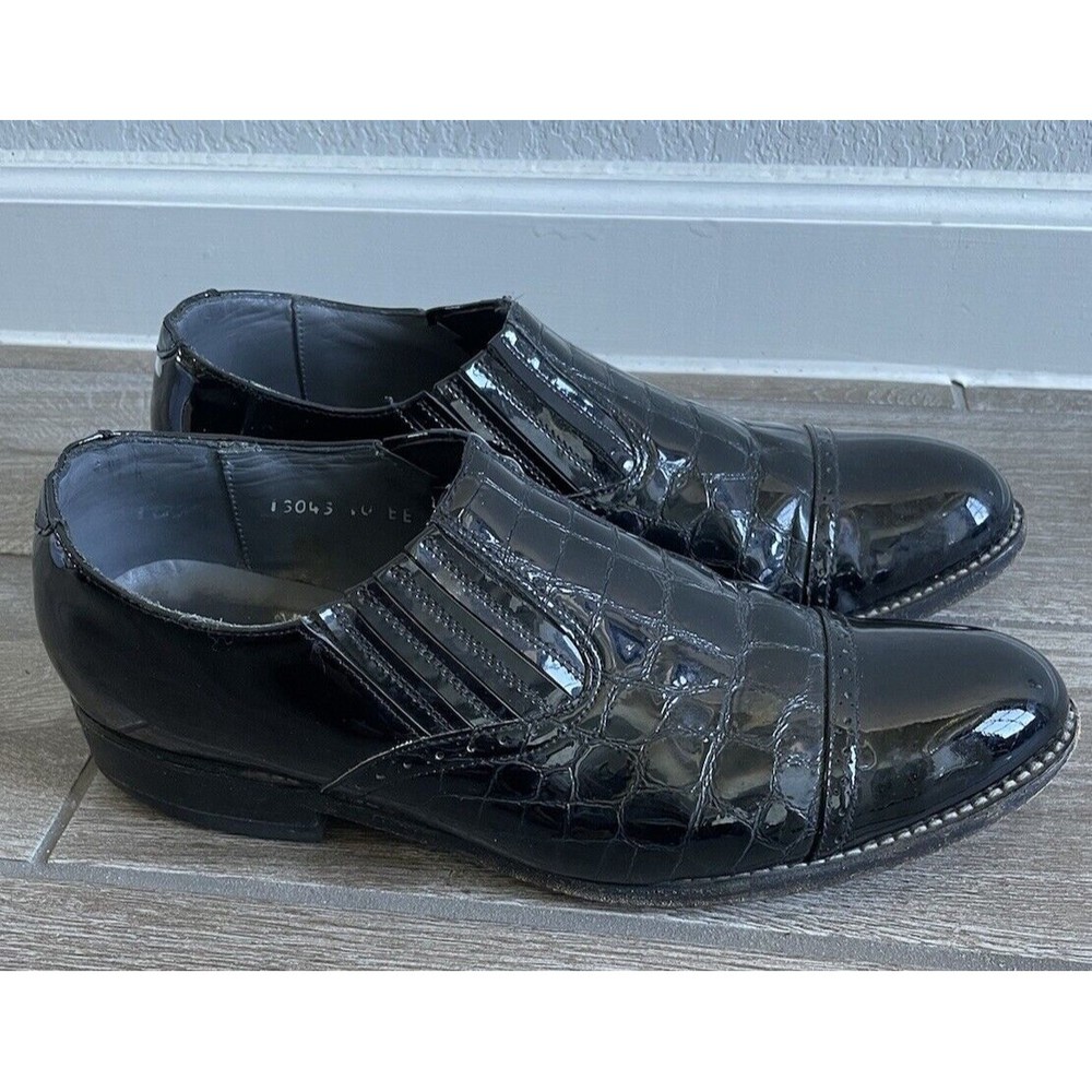 Luxury Handmade Genuine Leather Goodyear Welted Wingtip Formal Shoes Size 10 EE - Picture 2 of 8